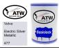 Preview: Volvo, Electric Silver Metallic, 477: 500ml Lackdose, von ATW Autoteile West.